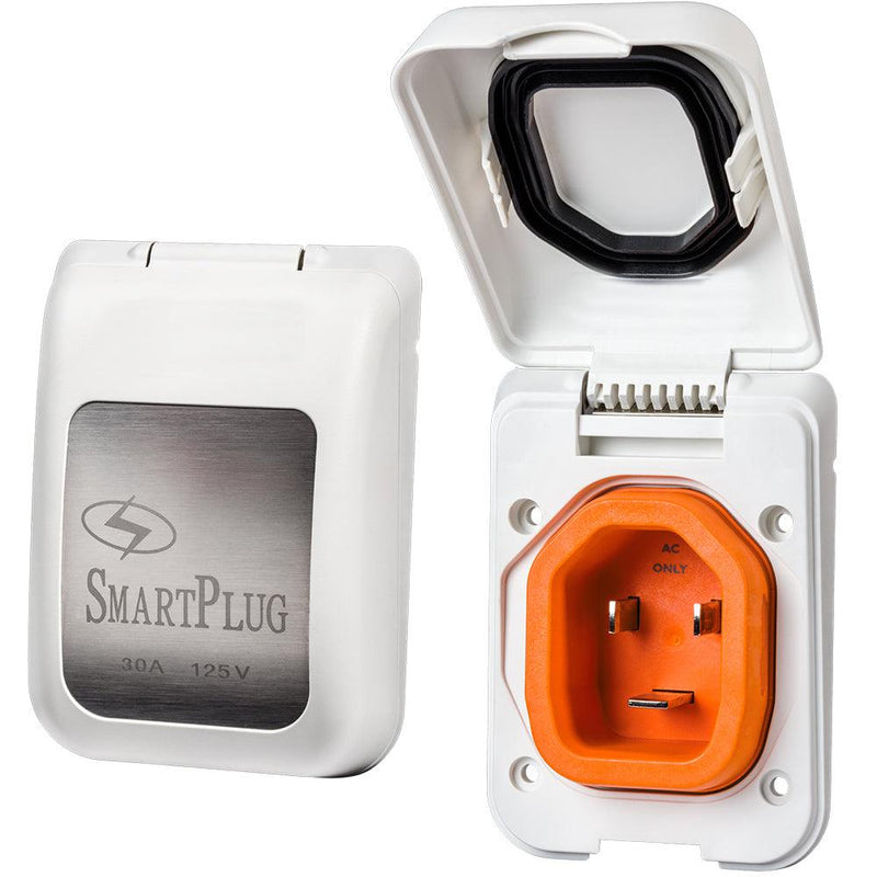 SmartPlug 30 AMP Male Non-Metallic Inlet Cover - White [BM30PW] - Wholesaler Elite LLC