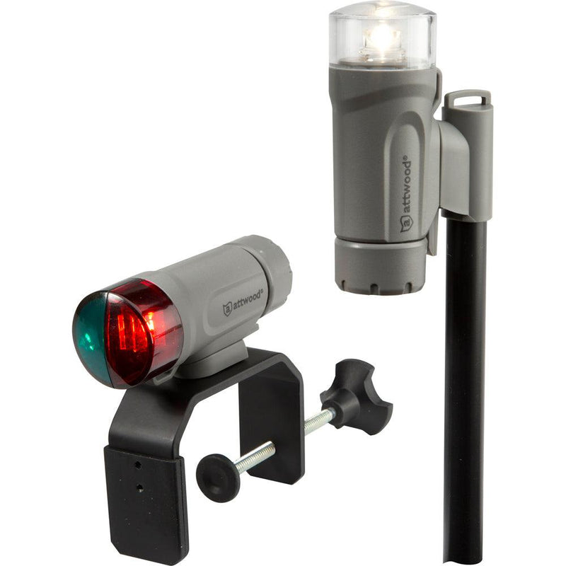 Attwood Clamp-On Portable LED Light Kit - Marine Gray [14190-7] - Wholesaler Elite LLC