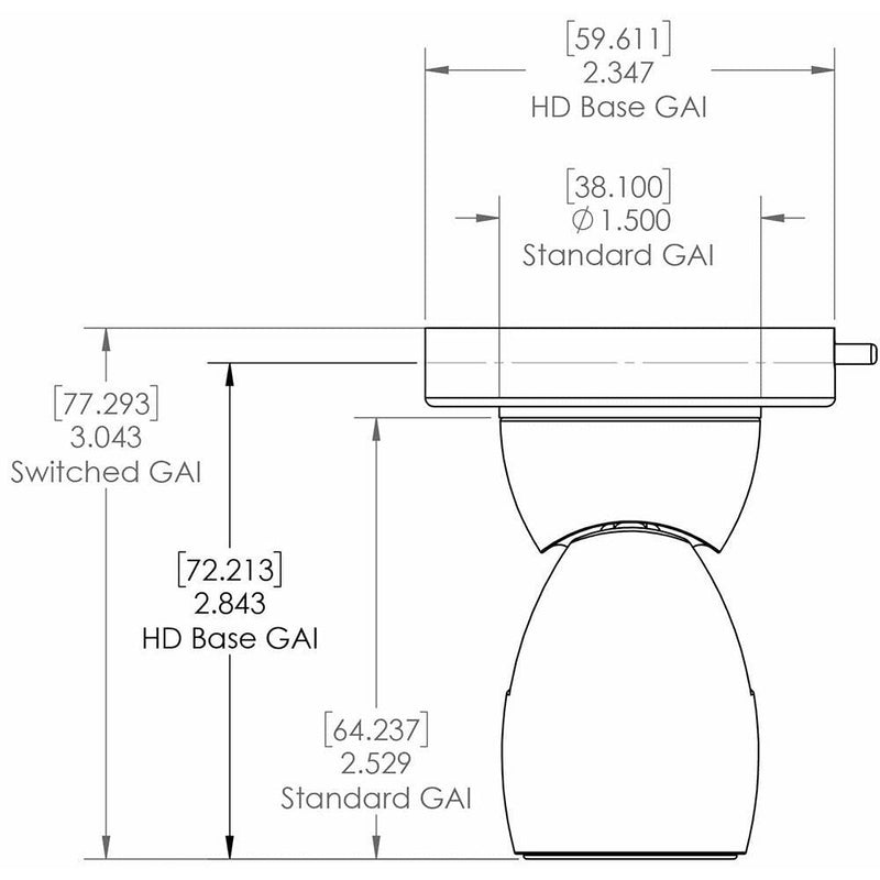 Lumitec GAI2 White Dimming/Red & Blue Non-Dimming Heavy Duty Base - Brushed Housing [111800] - Wholesaler Elite LLC