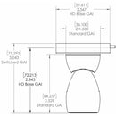 Lumitec GAI2 White Dimming/Red & Blue Non-Dimming Heavy Duty Base - White Housing [111802] - Wholesaler Elite LLC