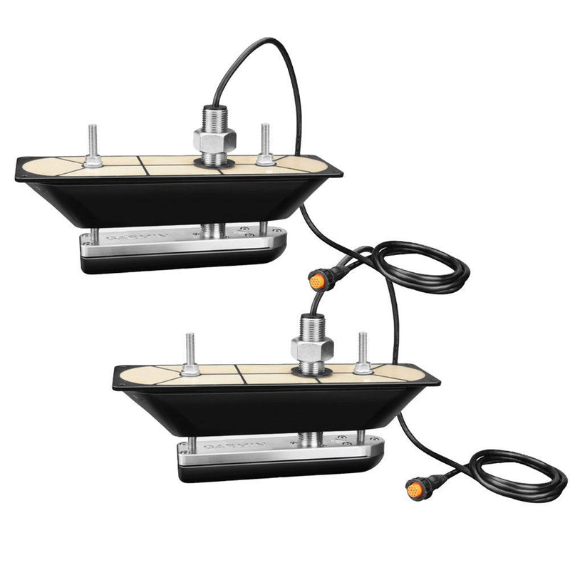 Garmin GT30-THP SS Thru-Hull Pair DownVu/SideVu Scanning Transducer w/Temp f/Hull Deadrises 5-25 [010-01961-11] - Wholesaler Elite LLC