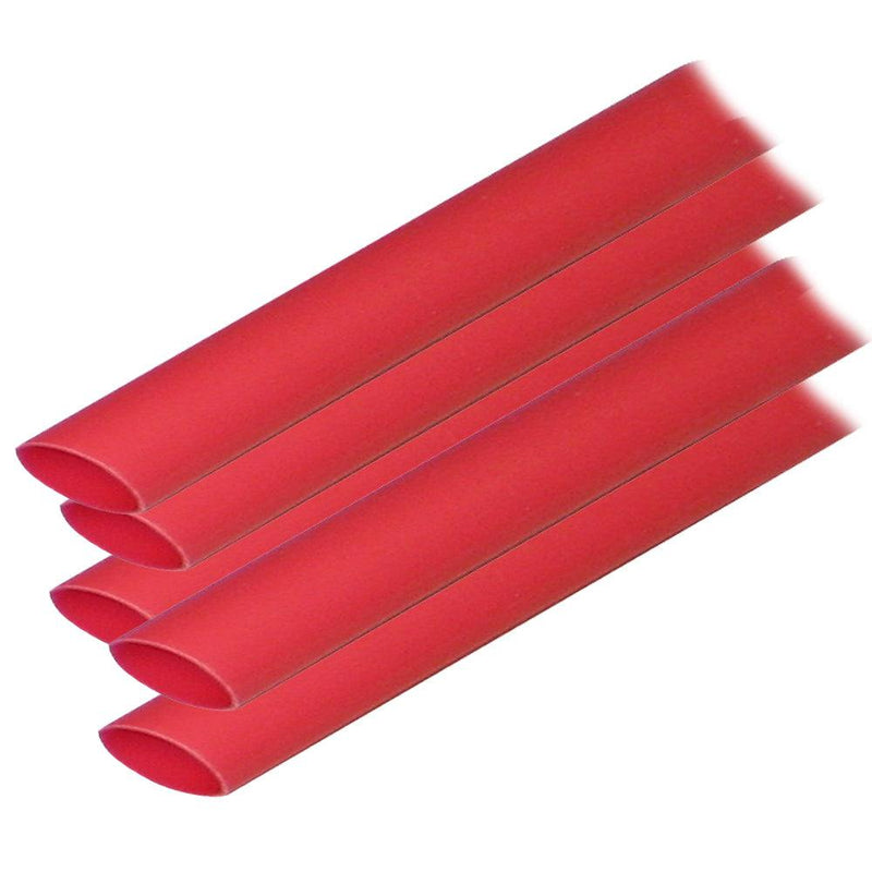 Ancor Adhesive Lined Heat Shrink Tubing (ALT) - 1/2" x 12" - 5-Pack - Red [305624] - Wholesaler Elite LLC