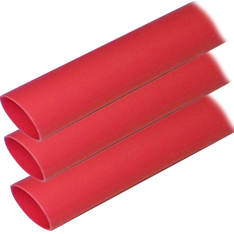 Ancor Adhesive Lined Heat Shrink Tubing (ALT) - 1" x 12" - 3-Pack - Red [307624] - Wholesaler Elite LLC