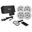 Boss Audio ASK904B.64 4 Channel Amplifier 2 Pairs of 6.5" Speaker Kit - White [ASK904B.64] - Wholesaler Elite LLC