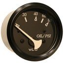 VDO Cockpit Marine Oil Pressure Gauge - 80 PSI - Black Dial/Bezel [350-11800] - Wholesaler Elite LLC