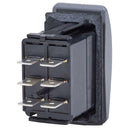 Blue Sea 7938 Contura II Switch DPDT Black - (ON)-OFF-(ON) [7938] - Wholesaler Elite LLC