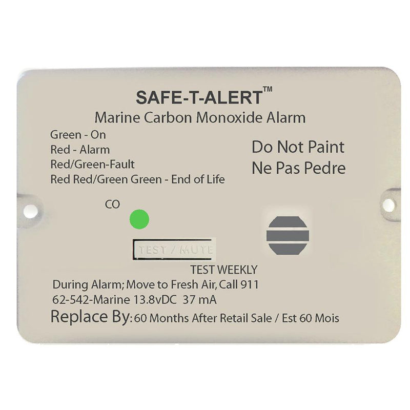 Safe-T-Alert 62 Series Carbon Monoxide Alarm - 12V - 62-542-Marine - Flush Mount - White [62-542-MARINE] - Wholesaler Elite LLC