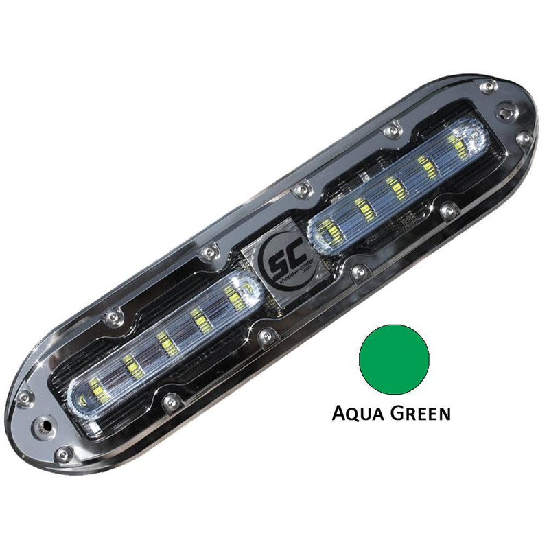 Shadow-Caster SCM-10 LED Underwater Light w/20' Cable - 316 SS Housing - Aqua Green [SCM-10-AG-20] - Wholesaler Elite LLC