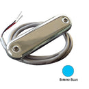 Shadow-Caster Courtesy Light w/2' Lead Wire - 316 SS Cover - Bimini Blue - 4-Pack [SCM-CL-BB-SS-4PACK] - Wholesaler Elite LLC