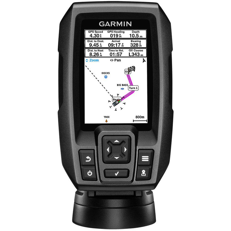 Garmin STRIKER 4 Fishfinder Worldwide Version w/77/200kHz - 4-Pin Transducer w/Transom & Trolling Motor Mounts [010-01550-01] - Wholesaler Elite LLC