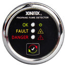 Fireboy-Xintex Propane Fume Detector w/Plastic Sensor - No Solenoid Valve - Chrome Bezel Displa [P-1C-R] - Wholesaler Elite LLC