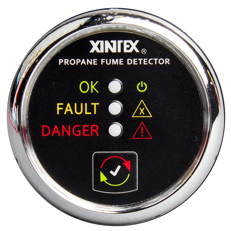 Fireboy-Xintex Propane Fume Detector w/Plastic Sensor - No Solenoid Valve - Chrome Bezel Displa [P-1C-R] - Wholesaler Elite LLC