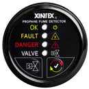 Fireboy-Xintex Propane Fume Detector w/Plastic Sensor Solenoid Valve - Black Bezel Display [P-1BS-R] - Wholesaler Elite LLC