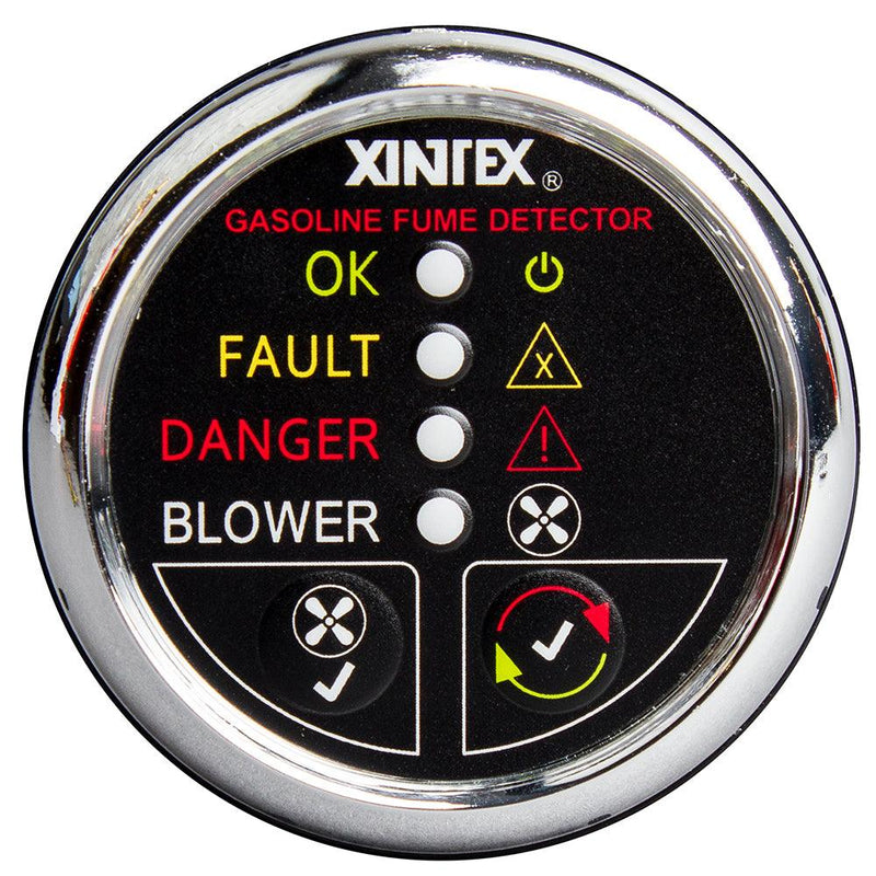 Fireboy-Xintex Gasoline Fume Detector w/Blower Control - Chrome Bezel - 12V [G-1CB-R] - Wholesaler Elite LLC