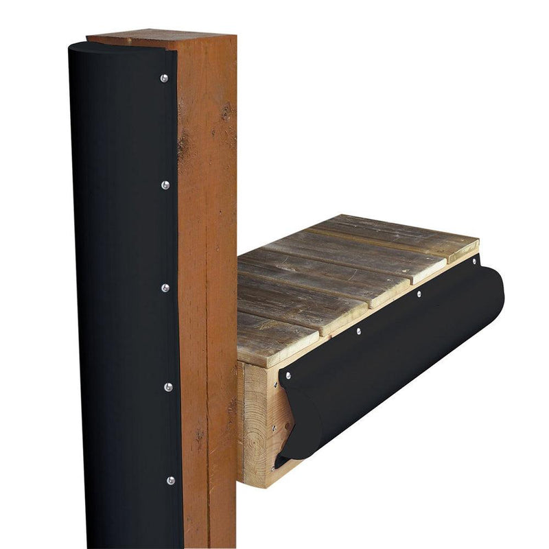 Dock Edge Piling Bumper - One End Capped - 6' - Black [1020-B-F] - Wholesaler Elite LLC