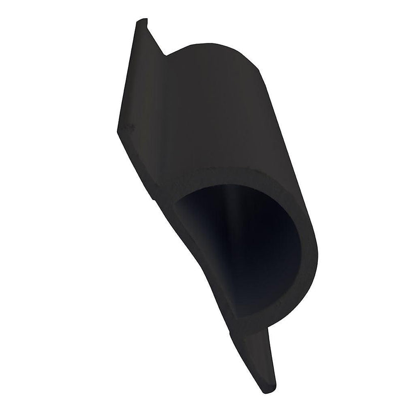 Dock Edge Standard "D" PVC Profile - 16' Roll - Black [1193-F] - Wholesaler Elite LLC