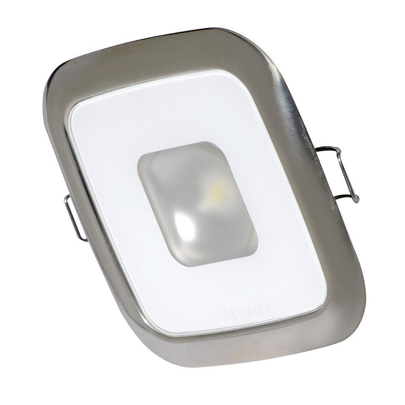 Lumitec Square Mirage Down Light - White Dimming, Red/Blue Non-Dimming - Polished Bezel [116118] - Wholesaler Elite LLC