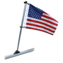 Taylor Made Pontoon 30" Flag Pole Mount & 16" x 24" US Flag [922] - Wholesaler Elite LLC