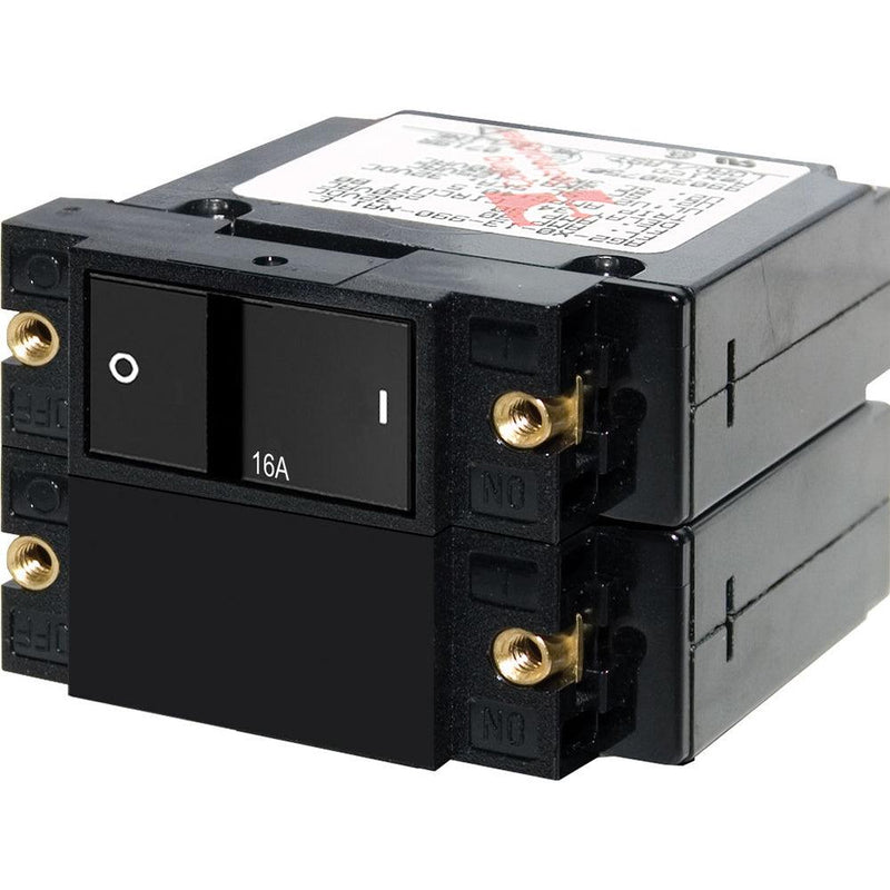 Blue Sea 7412 A-Series Flat Rocker Circuit Breaker - Double Pole - 16A [7412] - Wholesaler Elite LLC