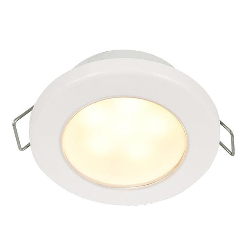 Hella Marine EuroLED 75 3" Round Spring Mount Down Light - Warm White LED - White Plastic Rim - 12V [958109511] - Wholesaler Elite LLC