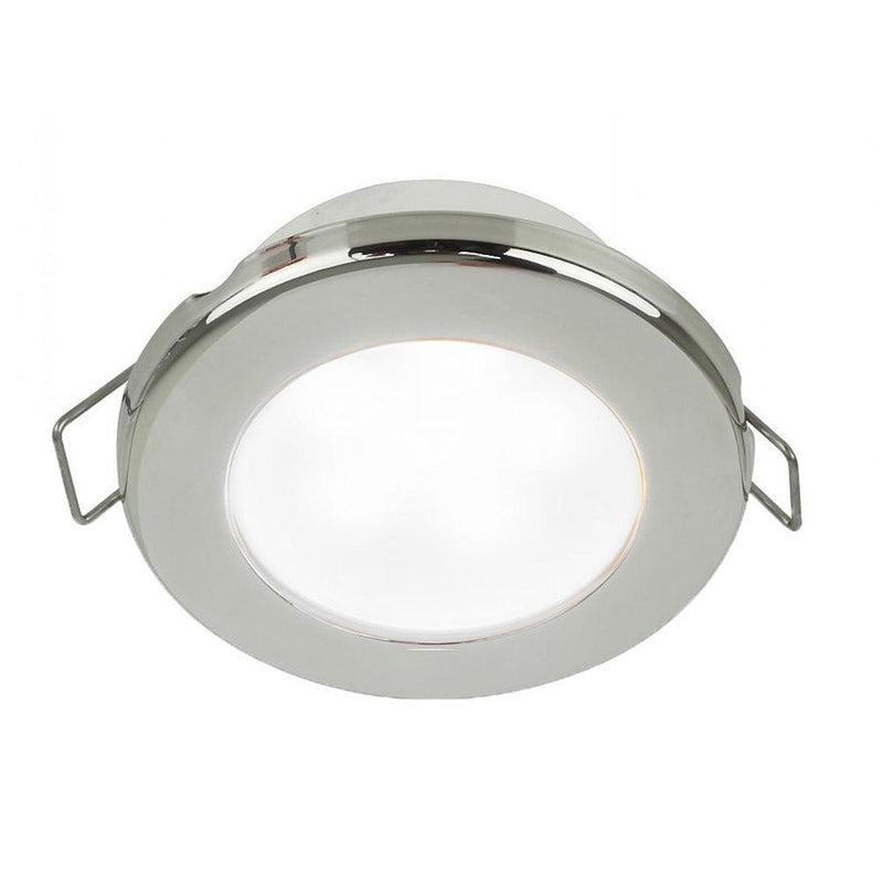 Hella Marine EuroLED 75 3" Round Spring Mount Down Light - White LED - Stainless Steel Rim - 12V [958110521] - Wholesaler Elite LLC