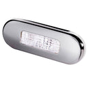 Hella Marine Surface Mount Oblong LED Courtesy Lamp - White LED - Stainless Steel Bezel [980869301] - Wholesaler Elite LLC