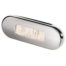 Hella Marine Surface Mount Oblong LED Courtesy Lamp - Warm White LED - Stainless Steel Bezel [980869401] - Wholesaler Elite LLC