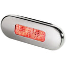 Hella Marine Surface Mount Oblong LED Courtesy Lamp - Red LED - Stainless Steel Bezel [980869501] - Wholesaler Elite LLC