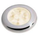 Hella Marine Slim Line LED 'Enhanced Brightness' Round Courtesy Lamp - Warm White LED - Stainless Steel Bezel - 12V [980500721] - Wholesaler Elite LLC