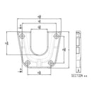 TACO Stainless Steel Mounting Bracket f/Side Mount Table Pedestal [F16-0080] - Wholesaler Elite LLC
