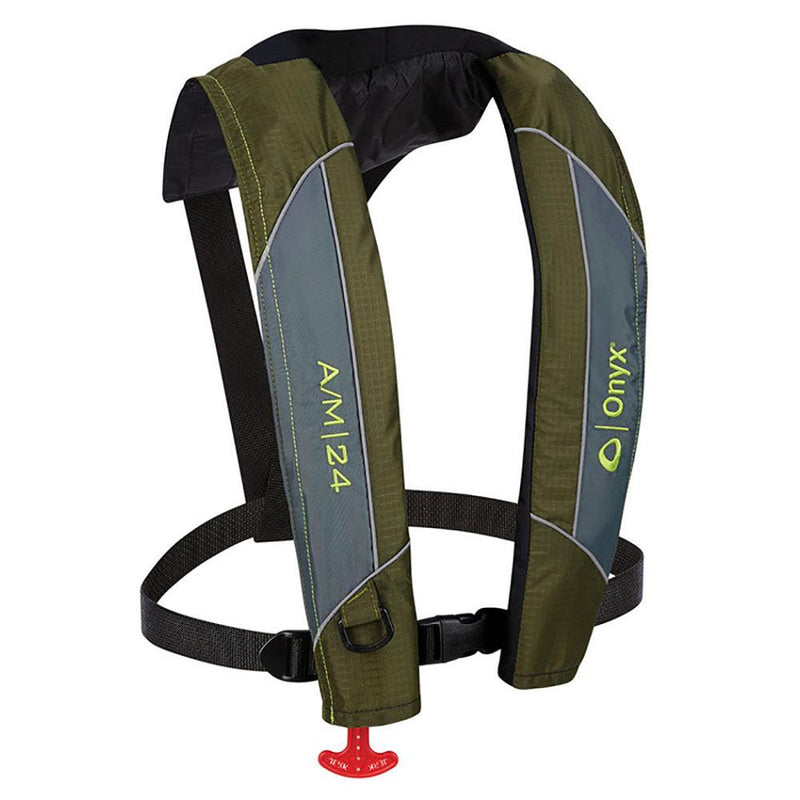 Onyx A/M-24 Automatic/Manual Inflatable PFD Life Jacket - Green [132000-400-004-18] - Wholesaler Elite LLC