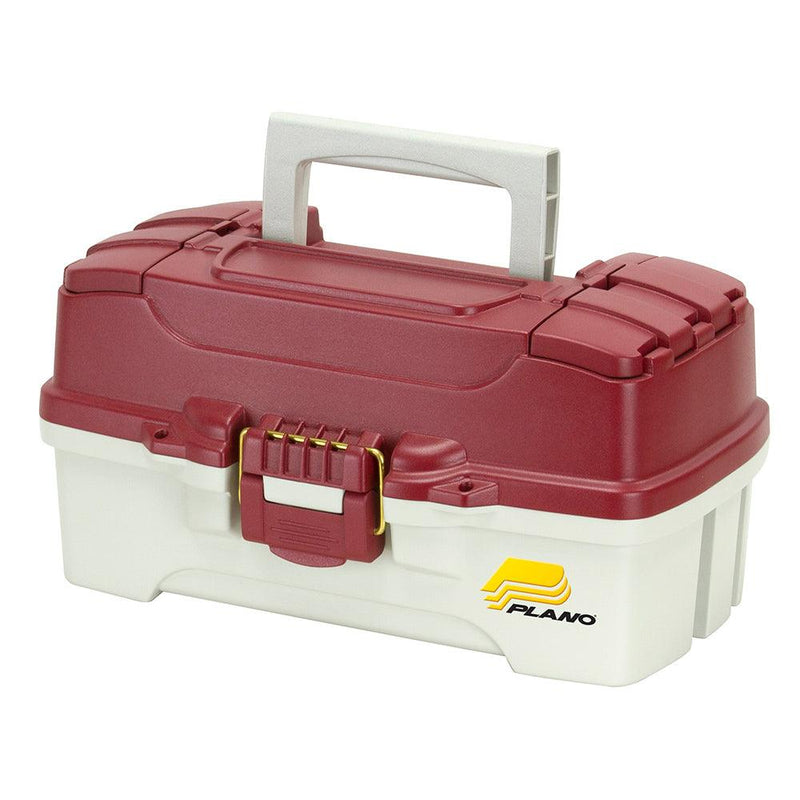 Plano 1-Tray Tackle Box w/Duel Top Access - Red Metallic/Off White [620106] - Wholesaler Elite LLC