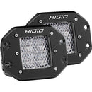 RIGID Industries D-Series PRO - Flush Mount - Diffused - Pair - Black [212513] - Wholesaler Elite LLC