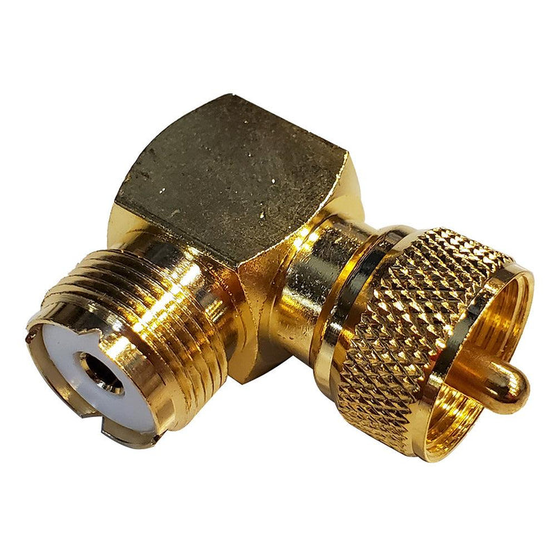 Shakespeare Right Angle Connector - PL-259 to SO-239 Adapter [RA-259-239-G] - Wholesaler Elite LLC