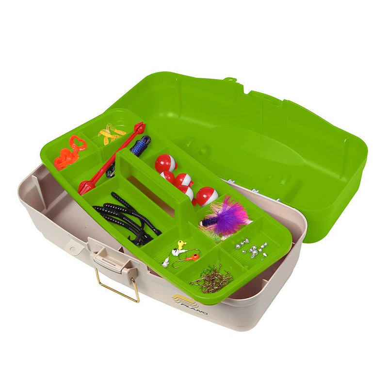 Plano Ready Set Fish On-Tray Tackle Box - Green/Tan [500010] - Wholesaler Elite LLC