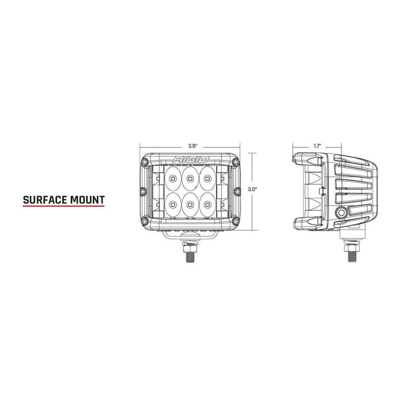 RIGID Industries D-SS Series PRO Flood LED Surface Mount - Pair - Black [262113] - Wholesaler Elite LLC