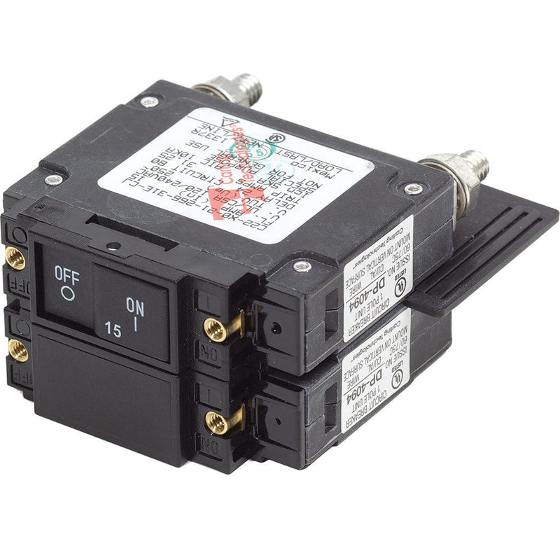 Blue Sea 7462 UL-489 Circuit Breaker - 15A Flat Rocker [7462] - Wholesaler Elite LLC