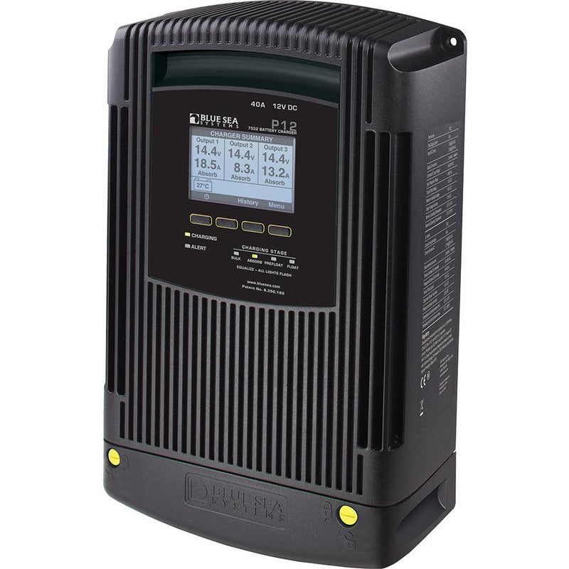Blue Sea 7532 P12 Gen2 Battery Charger - 40A - 3-Bank [7532] - Wholesaler Elite LLC
