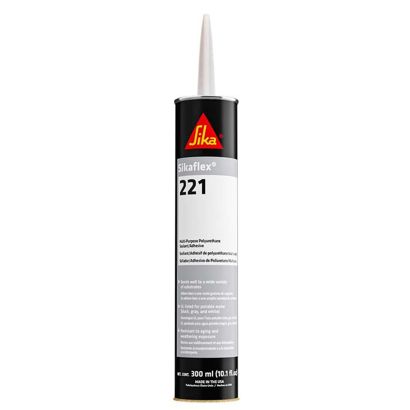 Sika Sikaflex 221 Multi-Purpose Polyurethane Sealant/Adhesive - 10.3oz(300ml) Cartridge - Aluminum Gray [90892] - Wholesaler Elite LLC
