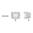 RIGID Industries D-SS Series PRO Spot LED Surface Mount - Pair - White [862213] - Wholesaler Elite LLC