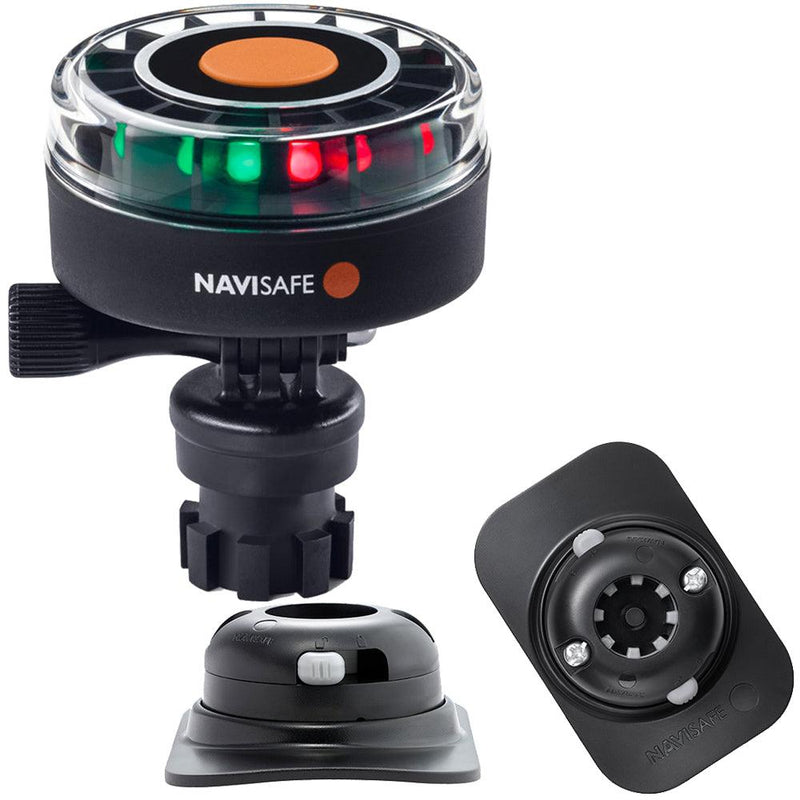 Navisafe Navilight 2NM Tricolor w/Navimount Base RIB Mount - Black [340KIT2] - Wholesaler Elite LLC