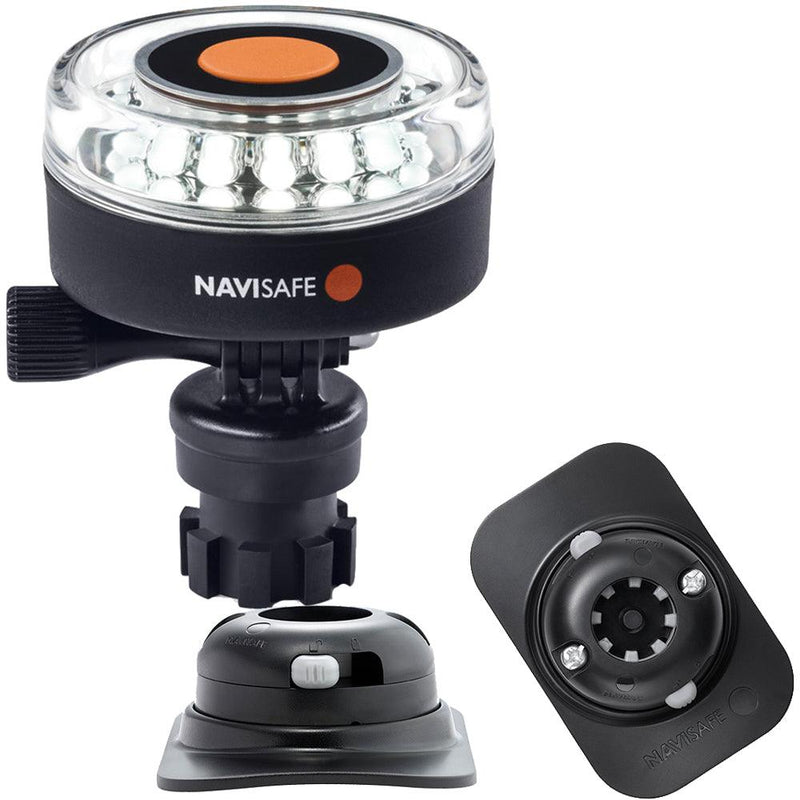 Navisafe Navilight 360 2NM White w/Navimount Base RIB Mount - Black [040KIT2] - Wholesaler Elite LLC