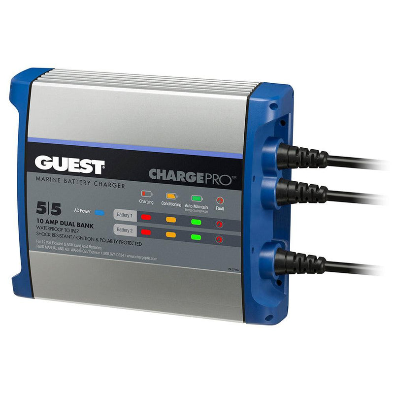 Guest On-Board Battery Charger 10A / 12V - 2 Bank - 120V Input [2711A] - Wholesaler Elite LLC
