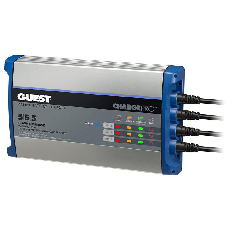 Guest On-Board Battery Charger 15A / 12V - 3 Bank - 120V Input [2713A] - Wholesaler Elite LLC