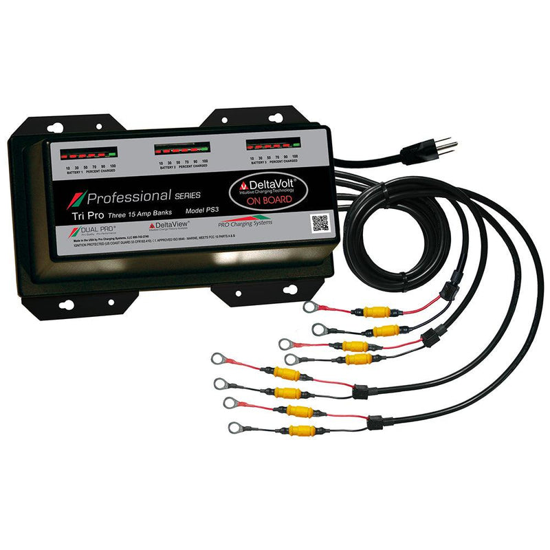 Dual Pro Professional Series Battery Charger - 45A - 3-15A-Banks - 12V-36V [PS3] - Wholesaler Elite LLC