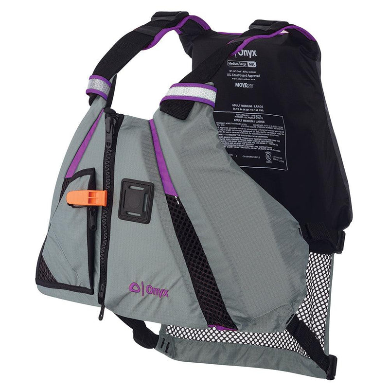 Onyx MoveVent Dynamic Paddle Sports Vest - Purple/Grey - XL/2XL [122200-600-060-18] - Wholesaler Elite LLC