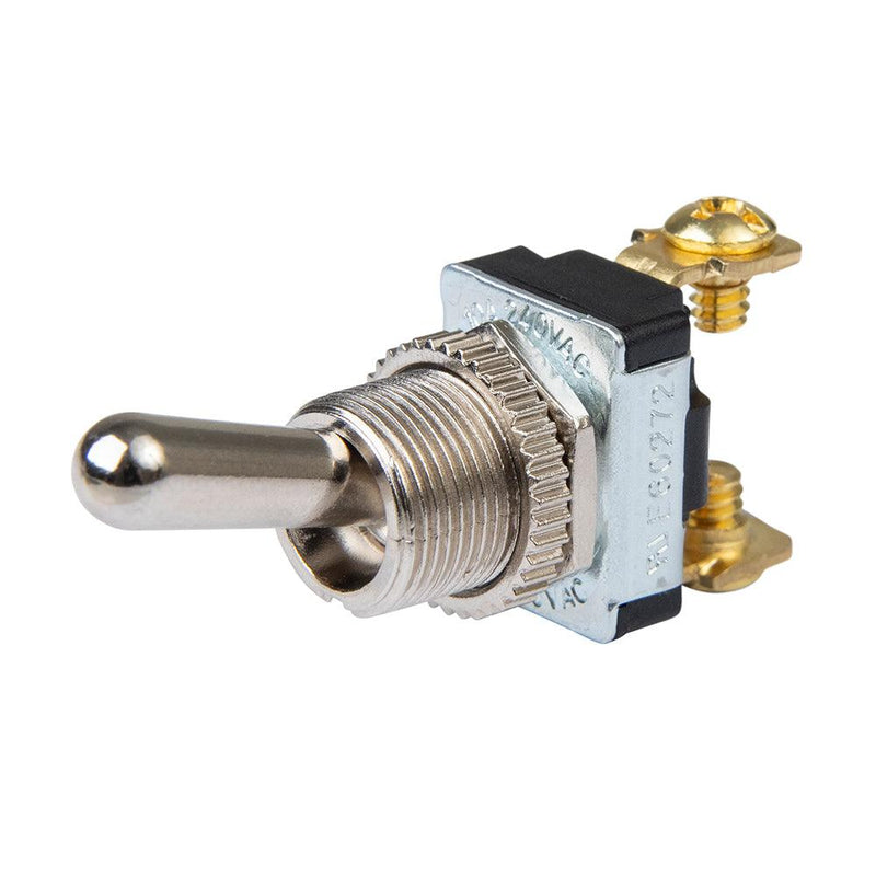 BEP SPST Chrome Plated Toggle Switch - 11/16" Handle - OFF/ON [1002021] - Wholesaler Elite LLC