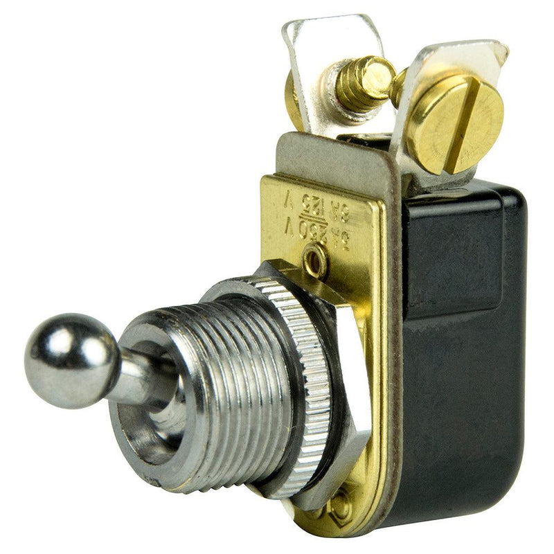 BEP SPST Chrome Plated Toggle Switch - 3/8" Ball Handle - OFF/ON [1002022] - Wholesaler Elite LLC