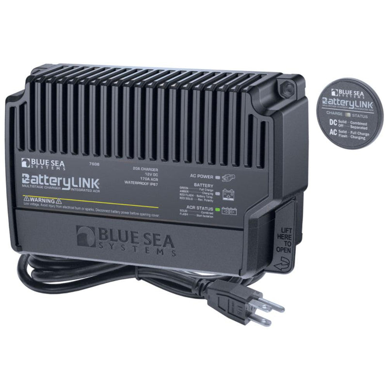 Blue Sea 7608 BatteryLink Charger (North America) - 12V - 20Amp - 2 Bank [7608] - Wholesaler Elite LLC
