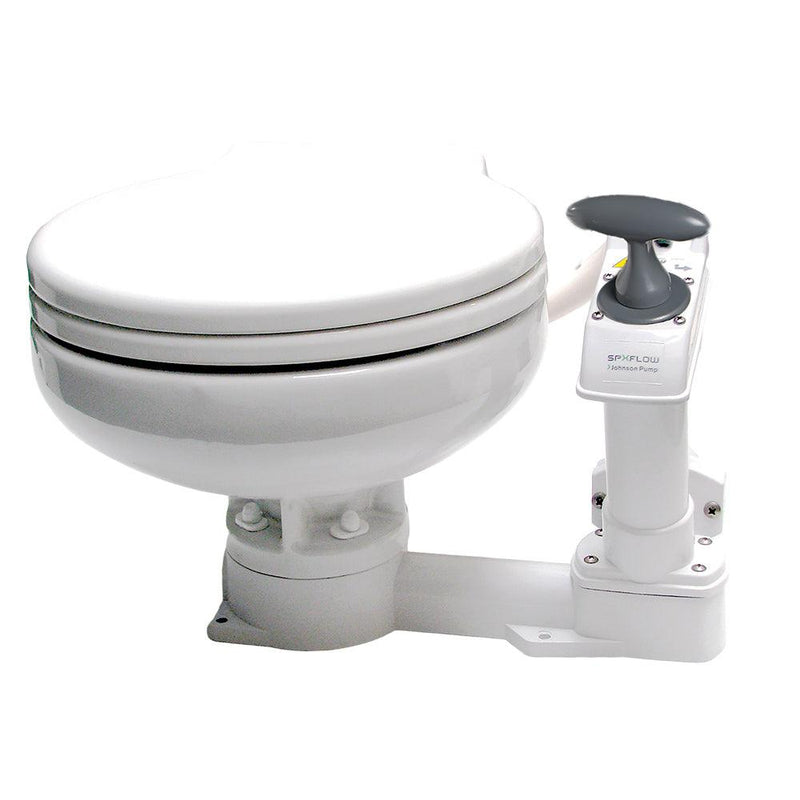 Johnson Pump AquaT Manual Marine Toilet - Super Compact [80-47625-01] - Wholesaler Elite LLC